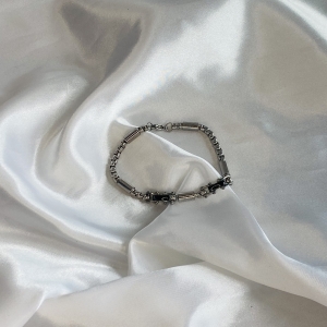 Bracelet acier et céramique